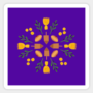 Indigo Chanukah Roundel Sticker